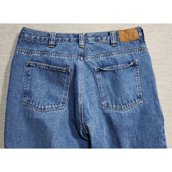 Guide Gear Mens Flannel Lined Jeans Blue Denim Plaid Lining 36x34 Warm Rugged - Picture 6 of 10